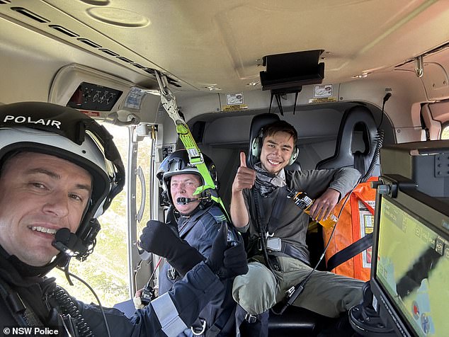 Nazari fue trasladado en helicóptero a un lugar seguro después de 13 días solo en el monte