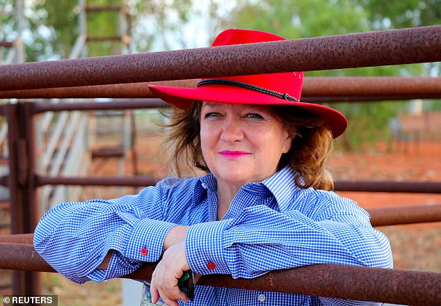 La mujer más rica de Australia, Gina Rinehart, ha revelado sus planes de pasar el día de Australia con la familia antes de asistir a una velada exclusiva en honor al gran golf Greg Norman