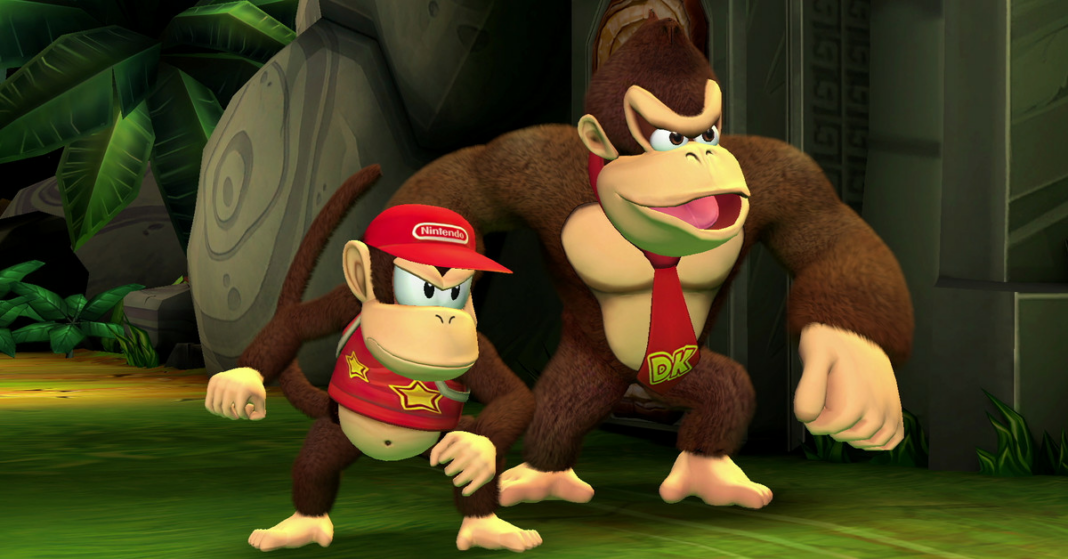 A screenshot from the video game Donkey Kong Country Returns HD.