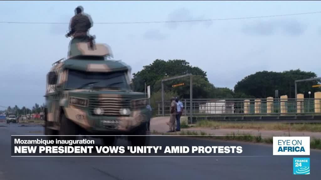 Inauguración de Mozambique: el nuevo presidente promete "unidad" en medio de las protestas
