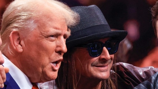 Kid Rock destacó el creciente apoyo de Hollywood a Trump y expresó optimismo sobre el futuro. Actuó en el MAGA Victory Rally de Trump el domingo. (Foto de Kena Betancur / AFP)(AFP)