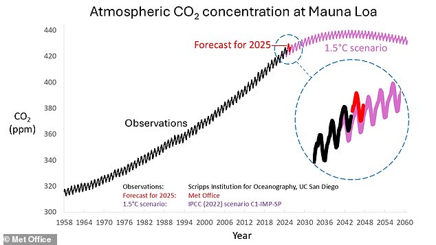 El año pasado, las mediciones tomadas en Mauna Loa, Hawaii, revelaron el aumento anual más rápido de dióxido de carbono (CO2) desde que comenzaron los registros en 1958.