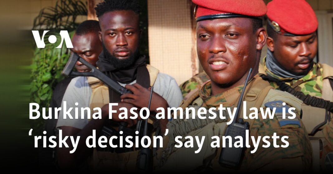 La ley de amnistía de Burkina Faso es una 