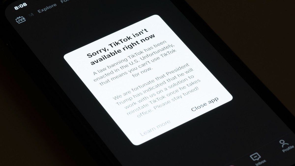 La prohibición de TikTok comienza en EE.UU. un día antes de la toma de posesión de Donald Trump
