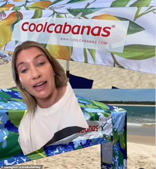 La popular cuenta de Instagram missdoublebay ha propuesto una solución irónica a la 'crisis de las cabañas' en las playas australianas