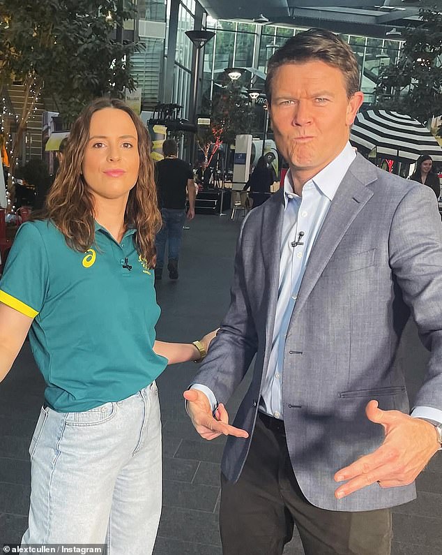 El presentador y reportero de Nine Today Show Alex Cullen (en la foto a la izquierda con el Breakdancer de los Juegos Olímpicos de Australia Racheal Gunn) ha hecho una desviación de la red de la red