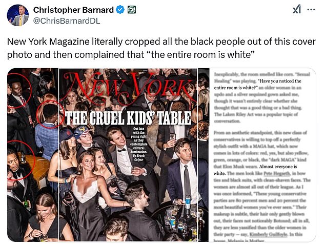 La revista New York ha sido criticada por editar a los negros fuera de una portada extendida en el fiel 'joven, alegre y cruel' maga