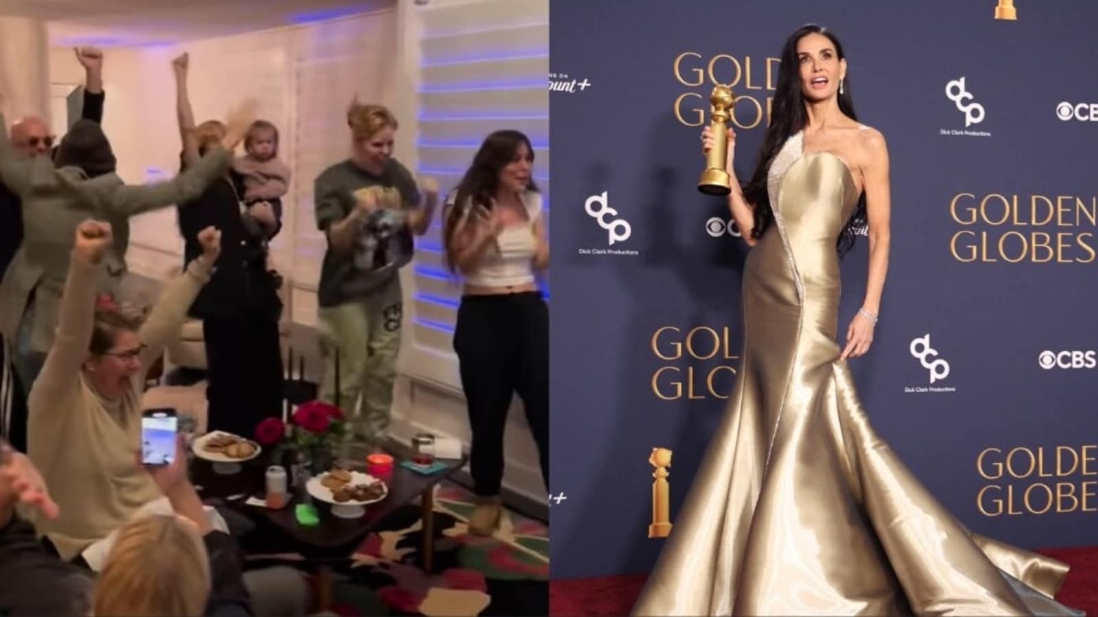 Las hijas de Demi Moore celebran su victoria en los Globos de Oro y comparten video: 'Ella lo logró'
