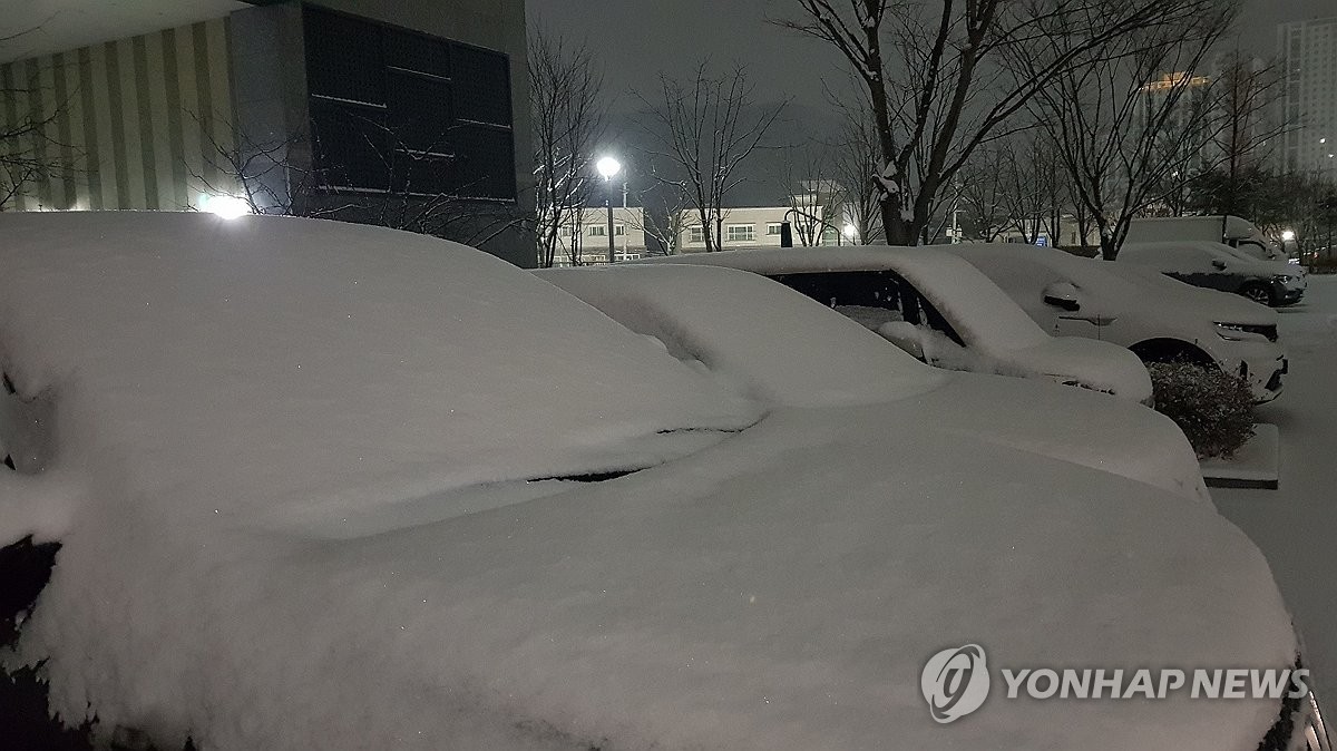 Heavy snow blankets S. Korea on Lunar New Year holiday