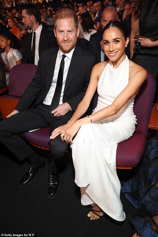 El príncipe Harry y Meghan en los premios ESPY en el Dolby Theatre de Hollywood el 11 de julio de 2024