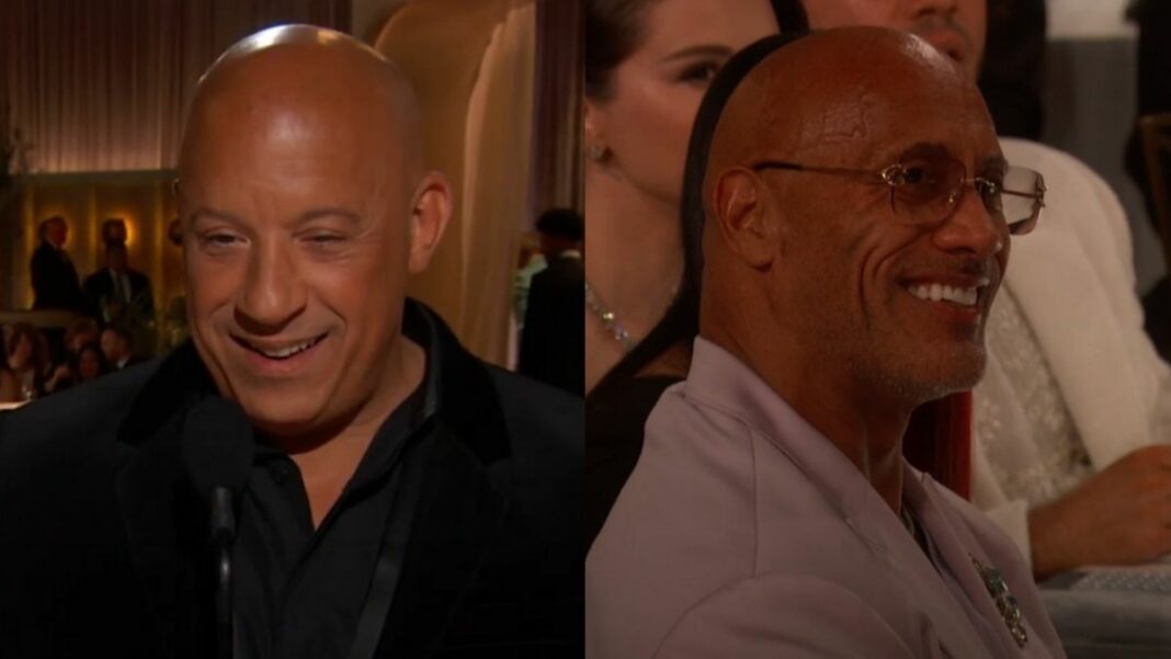 No esperaba una reunión incómoda de Vin Diesel y Dwayne Johnson en los Globos de Oro, y estas reacciones salvajes de los fanáticos demuestran que no estoy solo
