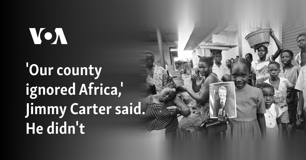 "Nuestro país ignoró a África", dijo Jimmy Carter. el no lo hizo
