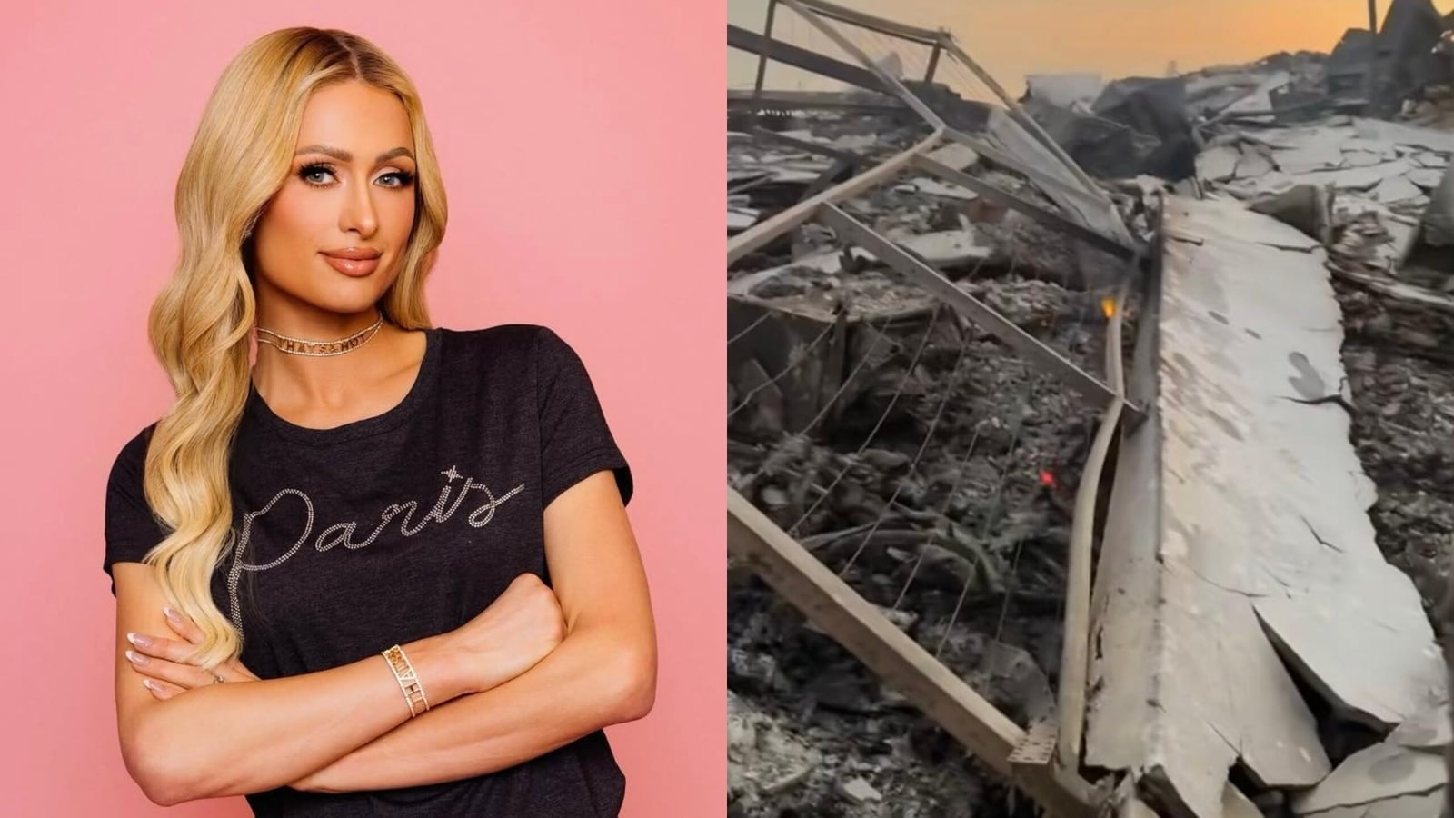 Paris Hilton compartió un video de su casa en Malibú 'reducida a cenizas' por un incendio forestal en Los Ángeles
