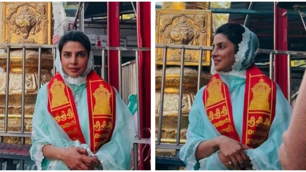 Priyanka Chopra ofrece oraciones en el templo Chilkur Balaji y adelanta el comienzo de un 