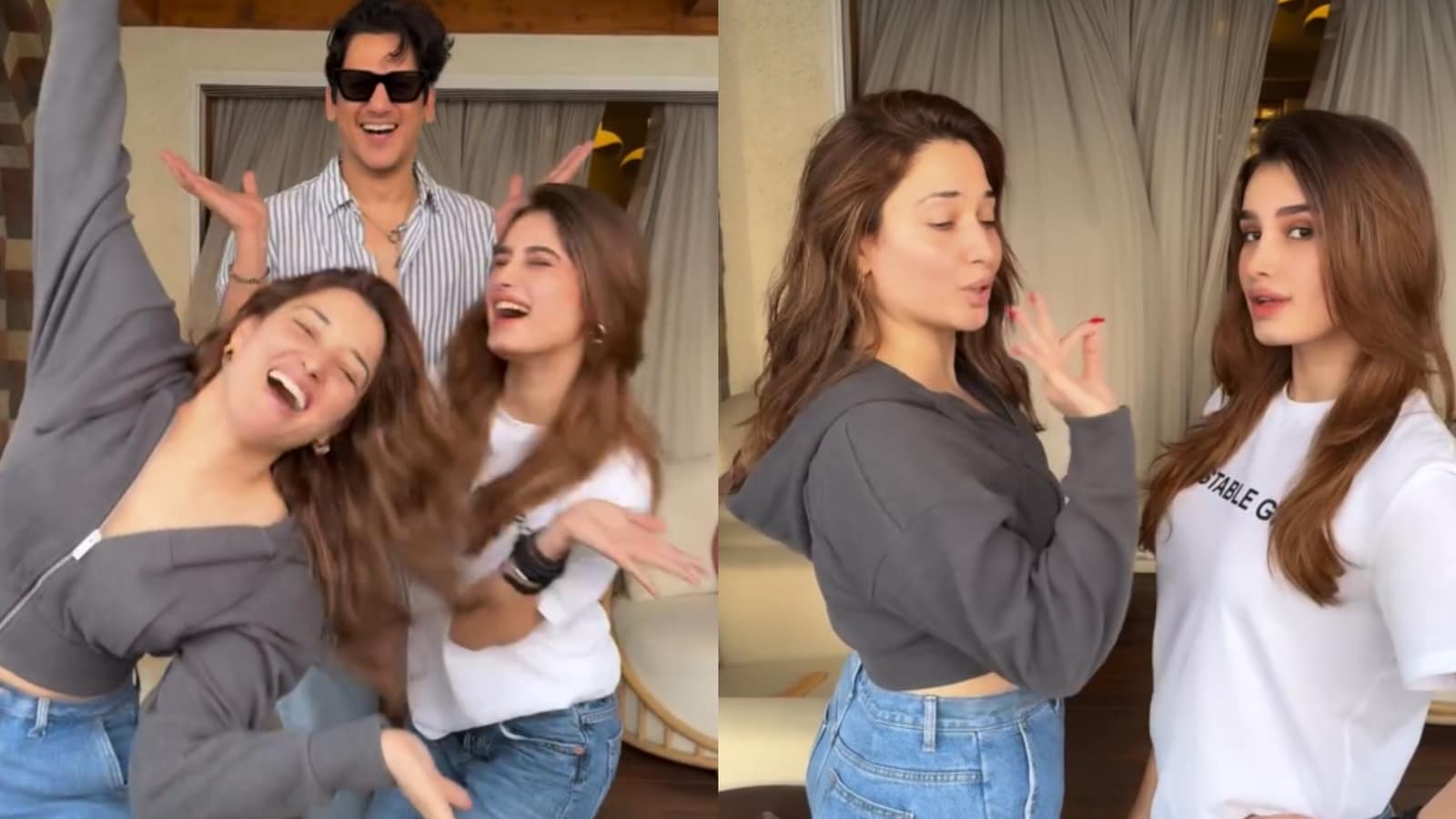 Rasha Thadani se mueve con la 'madre adoptiva' Tamannaah Bhatia y Vijay Varma; Los fans dicen 'Aaj Ki Raat conoce a Uyi Amma'
