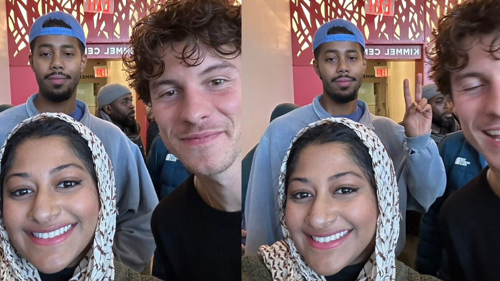 Shawn Mendes sorprende a un fan con una cálida visita a Jummah en la Universidad de Nueva York; Los fans comentan 'más genial que Timmy o Harry Styles'.
