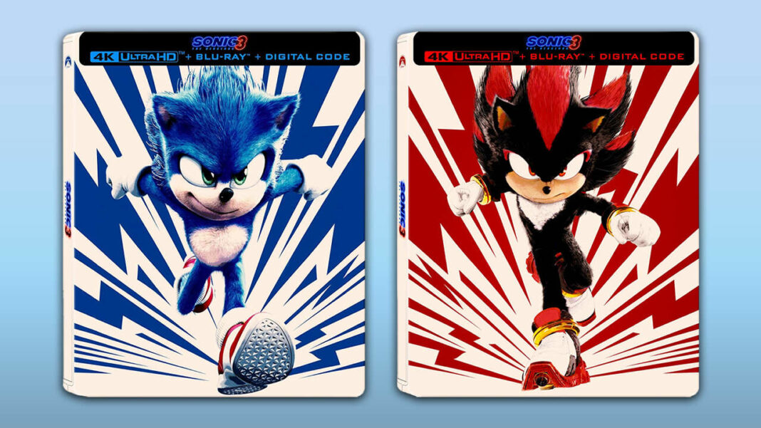 Sonic The Hedgehog 3 ya está disponible en formato digital, se revelan dos Steelbooks 4K
