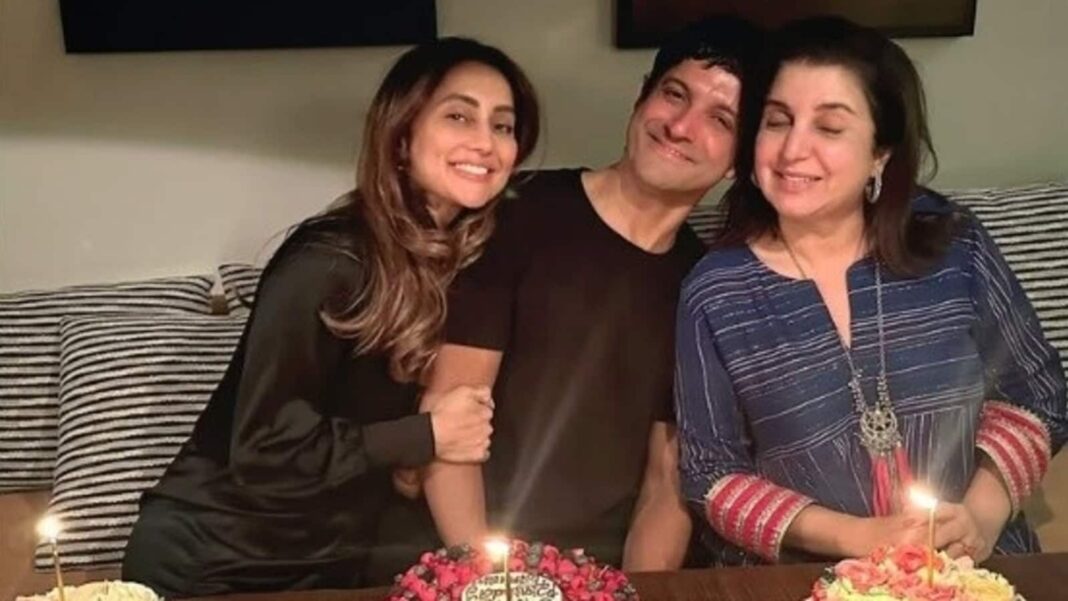 Triple celebración cuando Farhan Akhtar, su prima Farah Khan y su cuñada Anusha Dandekar cortaron pasteles de cumpleaños. ver foto
