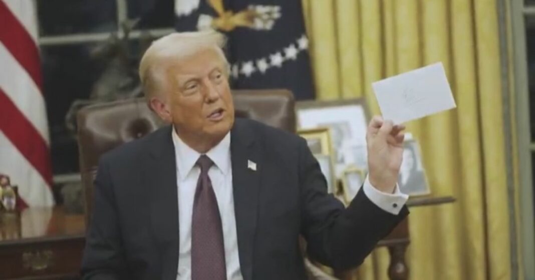 Trump comparte el contenido de una carta 