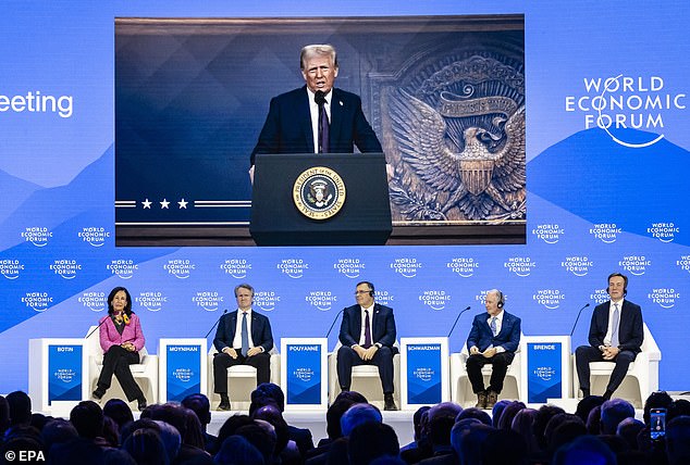 El presidente Donald Trump se dirigió al Foro Económico Mundial en Davos por videoolink