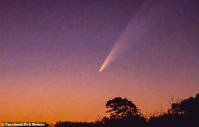 Unos cuantos australianos afortunados han tomado fotografías del brillante cometa Atlas G3