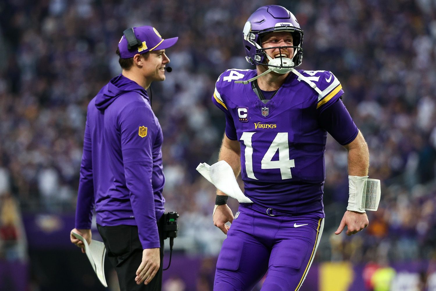 Vikings HC Kevin O'Connell puede haber revelado si Minnesota volverá a contratar a Sam Darnold esta temporada baja
