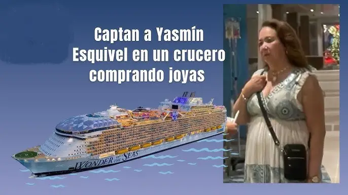 Yasmín Esquivel, la jueza conocida por plagiar su tesis profesional, es captada en video en un crucero de lujo
