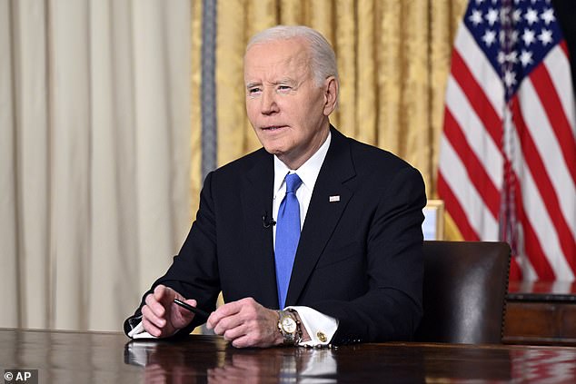 El presidente Joe Biden pronuncia su discurso de despedida a la nación desde la Oficina Oval