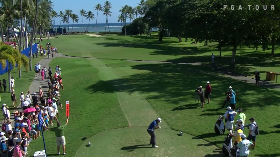 A photo of golfers at Waialae Country Club