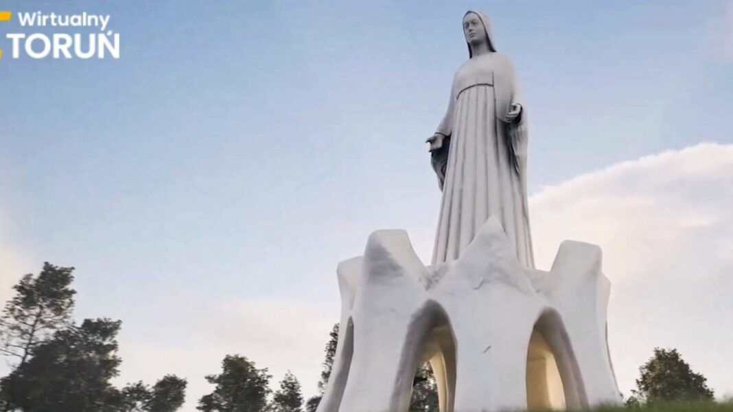 La construcción comienza de la estatua de Virgin Mary de récord en Polonia en Polonia 
