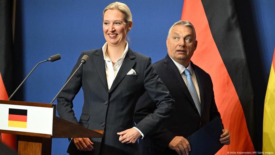 Orban de Hungría recibe a la líder de AFD de Alemania, Alice Weidel,
