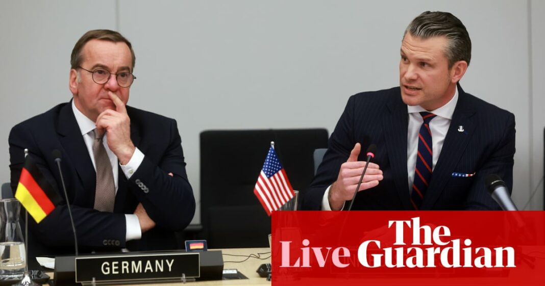 Trump-Putin llama 'no es una traición' de Ucrania, insiste en el hegseth de los Estados Unidos mientras se dirige al enfrentamiento de la OTAN-Europa en vivo
