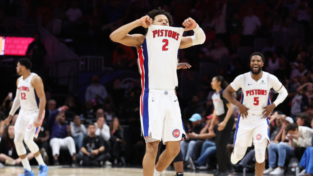 Cade Cunningham Banks de Pistons en el ganador del juego como Detroit Eyes Top-Four Seed, se suma a la miseria de Miami
