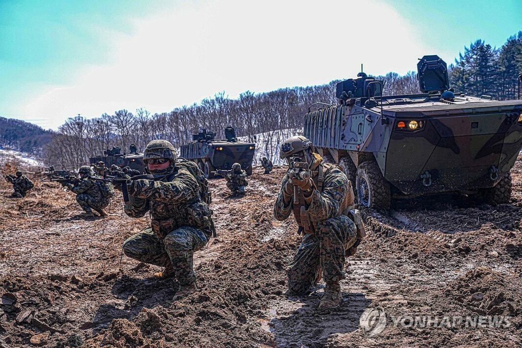 S. Korean, U.S. Marines hold combined arms, infantry drills