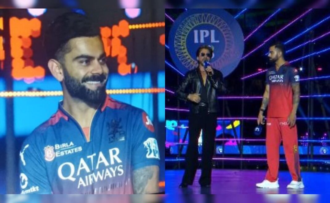 IPL 2025: Shah Rukh Khan y Virat Kohli dan a <i>Jhoome Jo Pathaan</i> Durante la ceremonia de apertura. Mirar
