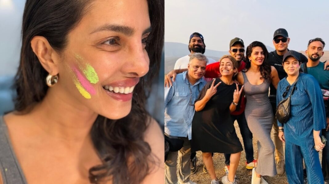 Priyanka Chopra celebra a Holi en India, comparte fotos de sets de la película de SS Rajamouli
