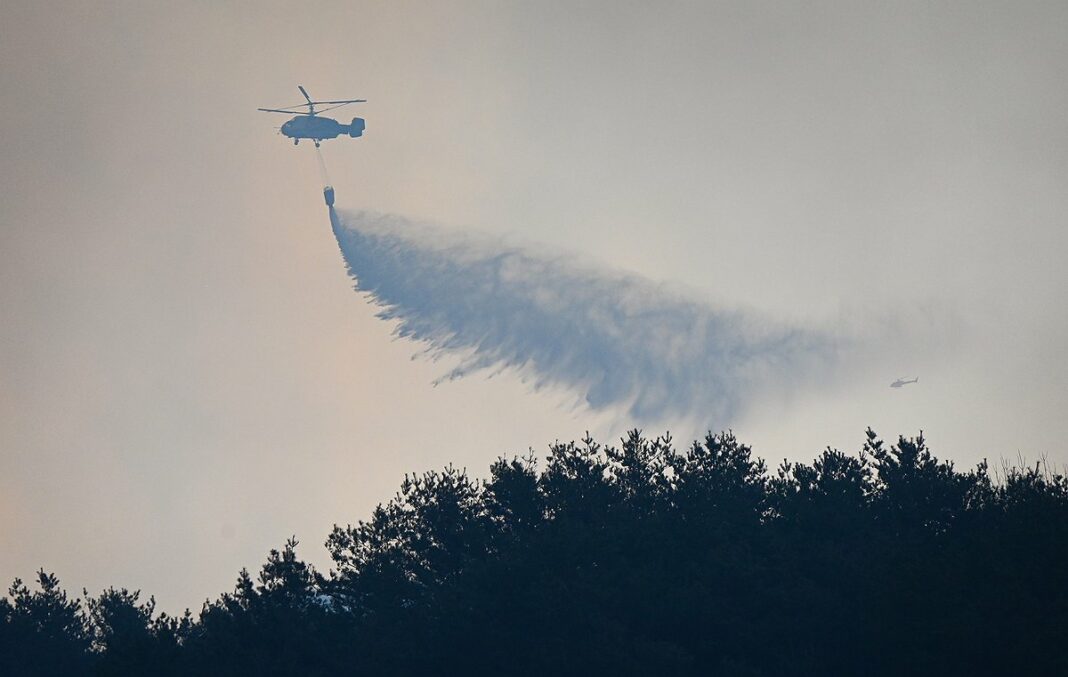 Some 1,300 personnel mobilized to put out major wildfire in Sancheong