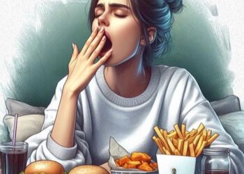 Cómo la comida chatarra conduce al sueño basura