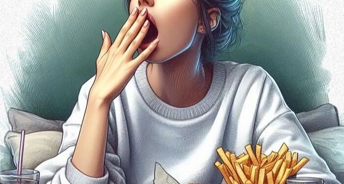Cómo la comida chatarra conduce al sueño basura
