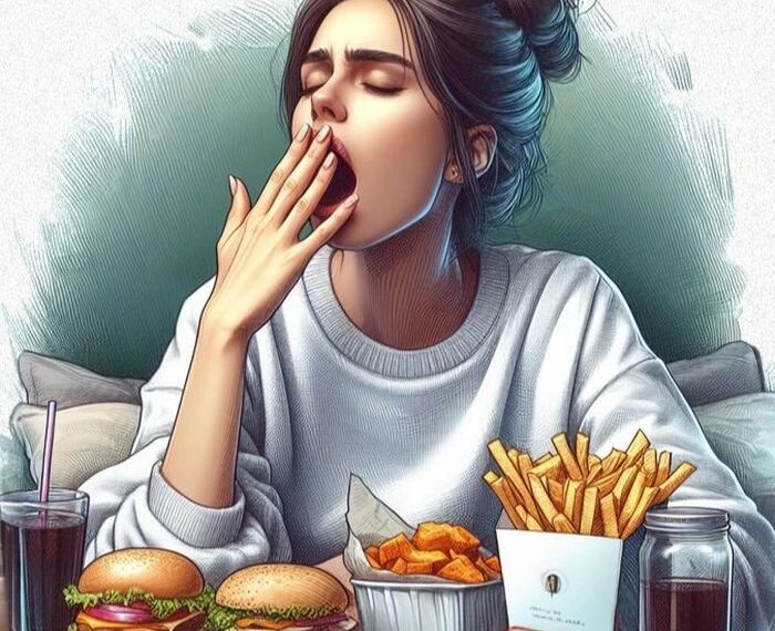 Cómo la comida chatarra conduce al sueño basura
