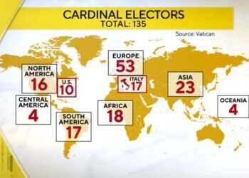 Papa Francis Cardinal Electores Mapa gráfico