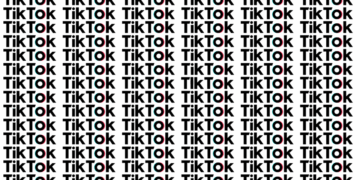 Detectar la diferencia: una cuadrícula de logotipos de tiktok, uno es diferente.