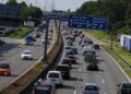 Atasco de tráfico en una carretera alemana.