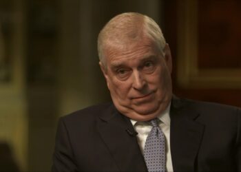 Príncipe Andrew en una entrevista de BBC Newsnight.