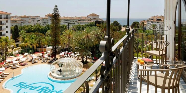 Hard Rock Hotel Marbella Pool and Balcony View.