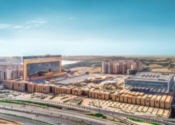 Vista aérea del Irán Mall en Teherán.