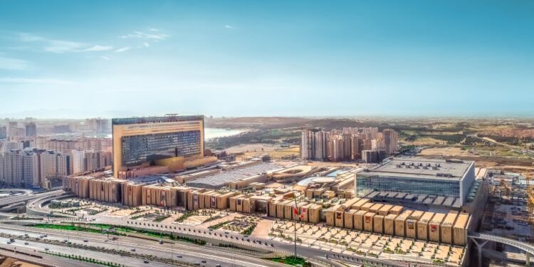 Vista aérea del Irán Mall en Teherán.