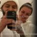 Selfie de Piero Villanueva y Hannah Almond.