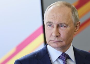 Vladimir Putin en el Museo de la Victoria en Moscú.