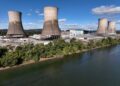 La planta de energía nuclear cerrada de tres millas de la isla se encuentra en el medio del río Susquehanna cerca de Middletown, Pensilvania, el 10 de octubre de 2024 (Chip Somodevilla/Getty Images)